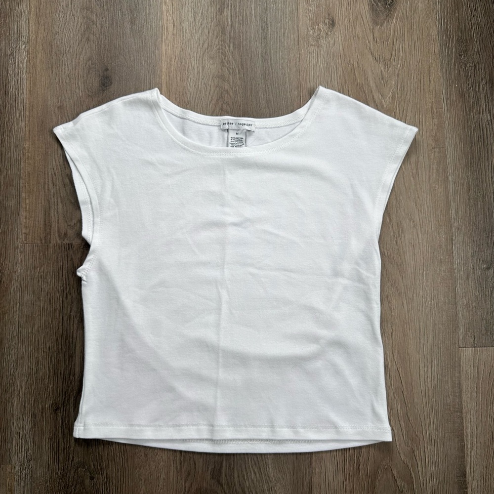 NWOT Better Together White Women's Muscle Tee